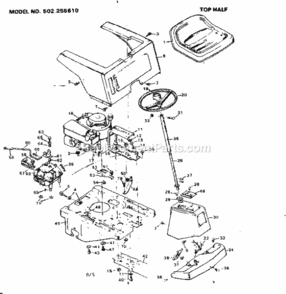 Part Location Diagram of 23666 Craftsman Frame