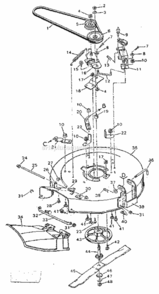 Page F Diagram and Parts List for 502255621  Craftsman Lawn Tractor