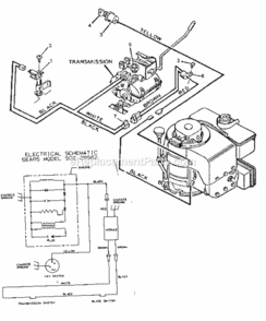 Page F Diagram and Parts List for 502255622  Craftsman Lawn Tractor