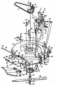 Page E Diagram and Parts List for 502255641  Craftsman Lawn Tractor