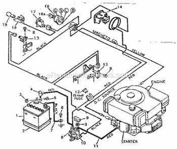 Page A Diagram and Parts List for 502255651  Craftsman Lawn Tractor