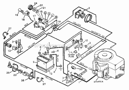 Page A Diagram and Parts List for 502255654  Craftsman Lawn Tractor