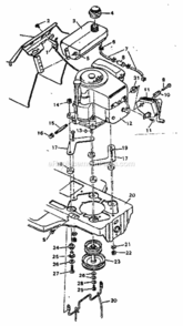 Page F Diagram and Parts List for 502255712  Craftsman Lawn Tractor