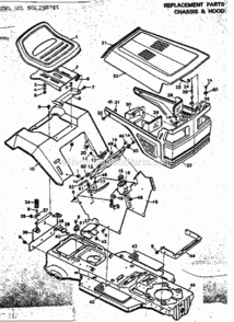 Page A Diagram and Parts List for 502255781  Craftsman Lawn Tractor