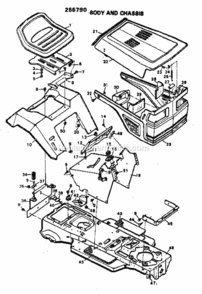 Page B Diagram and Parts List for 502255790  Craftsman Lawn Tractor