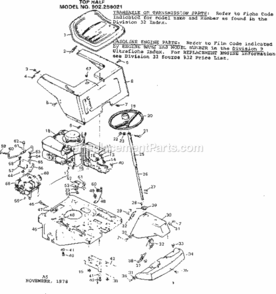 Page A Diagram and Parts List for 502256021  Craftsman Lawn Tractor