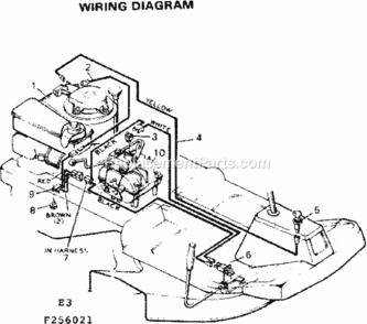 Page E Diagram and Parts List for 502256021  Craftsman Lawn Tractor