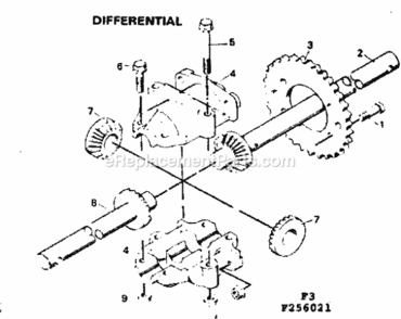 Page F Diagram and Parts List for 502256021  Craftsman Lawn Tractor