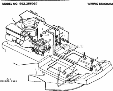 Page A Diagram and Parts List for 502256037  Craftsman Lawn Tractor