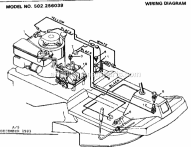 Page A Diagram and Parts List for 502256038  Craftsman Lawn Tractor