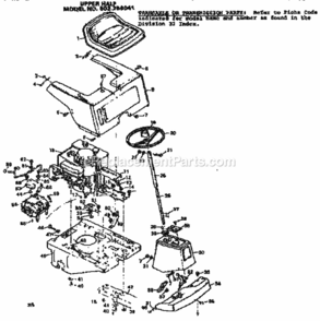 Page B Diagram and Parts List for 502256041  Craftsman Lawn Tractor
