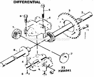 Page F Diagram and Parts List for 502256041  Craftsman Lawn Tractor