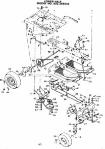 Page B Diagram and Parts List for 502256042  Craftsman Lawn Tractor