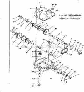 Page E Diagram and Parts List for 502256050  Craftsman Lawn Tractor
