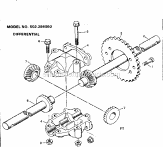 Page F Diagram and Parts List for 502256050  Craftsman Lawn Tractor