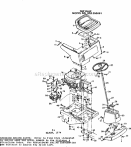Page A Diagram and Parts List for 502256061  Craftsman Lawn Tractor