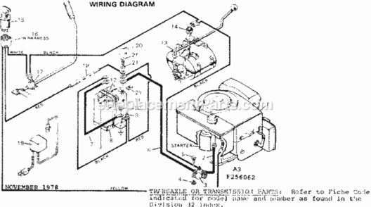 Page A Diagram and Parts List for 502256062  Craftsman Lawn Tractor