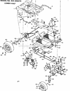 Page B Diagram and Parts List for 502256070  Craftsman Lawn Tractor