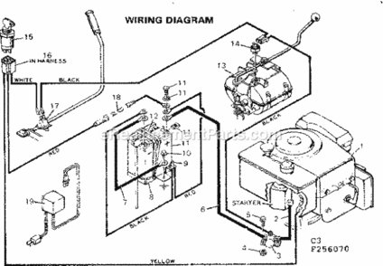 Page C Diagram and Parts List for 502256070  Craftsman Lawn Tractor