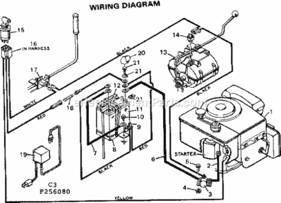 Page C Diagram and Parts List for 502256080  Craftsman Lawn Tractor