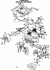 Page C Diagram and Parts List for 502256081  Craftsman Lawn Tractor