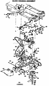 Page D Diagram and Parts List for 502256081  Craftsman Lawn Tractor