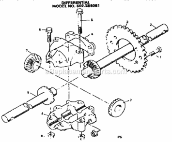 Page F Diagram and Parts List for 502256081  Craftsman Lawn Tractor