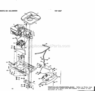 Page C Diagram and Parts List for 502256090  Craftsman Lawn Tractor
