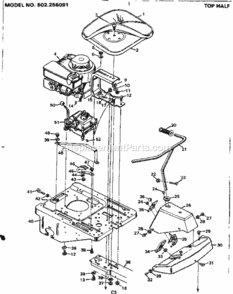 Page C Diagram and Parts List for 502256091  Craftsman Lawn Tractor