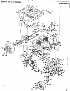 Page D Diagram and Parts List for 502256091  Craftsman Lawn Tractor
