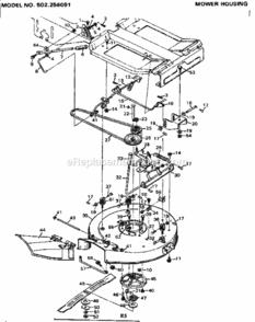 Page E Diagram and Parts List for 502256091  Craftsman Lawn Tractor