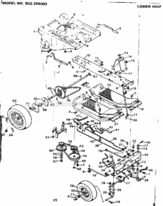 Page C Diagram and Parts List for 502256092  Craftsman Lawn Tractor
