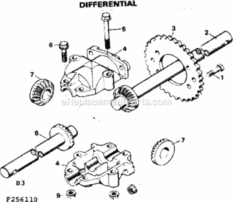 Page B Diagram and Parts List for 502256110  Craftsman Lawn Tractor