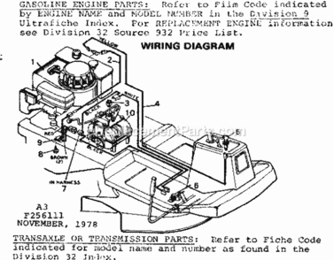 Page A Diagram and Parts List for 502256111  Craftsman Lawn Tractor
