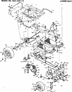 Page D Diagram and Parts List for 502256116  Craftsman Lawn Tractor