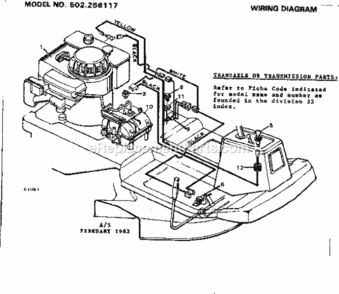 Page A Diagram and Parts List for 502256117  Craftsman Lawn Tractor