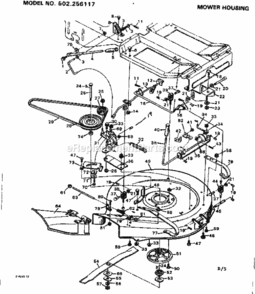 Page D Diagram and Parts List for 502256117  Craftsman Lawn Tractor