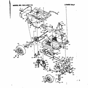 Page D Diagram and Parts List for 502256118  Craftsman Lawn Tractor