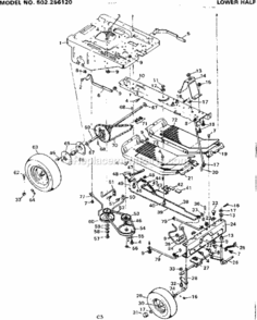 Page C Diagram and Parts List for 502256120  Craftsman Lawn Tractor