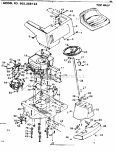 Page C Diagram and Parts List for 502256124  Craftsman Lawn Tractor