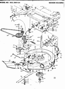 Page E Diagram and Parts List for 502256124  Craftsman Lawn Tractor