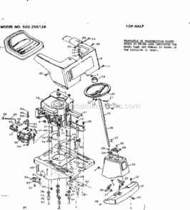Page B Diagram and Parts List for 502256126  Craftsman Lawn Tractor