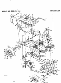 Page C Diagram and Parts List for 502256126  Craftsman Lawn Tractor