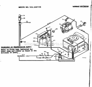 Page A Diagram and Parts List for 502256128  Craftsman Lawn Tractor