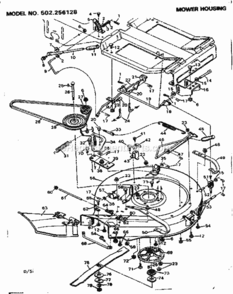 Page D Diagram and Parts List for 502256128  Craftsman Lawn Tractor