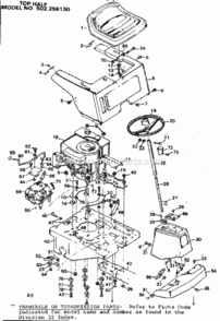 Page B Diagram and Parts List for 502256130  Craftsman Lawn Tractor