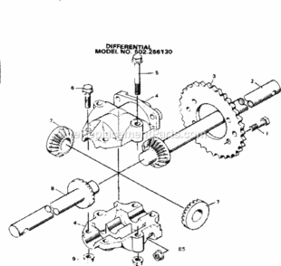 Page E Diagram and Parts List for 502256130  Craftsman Lawn Tractor