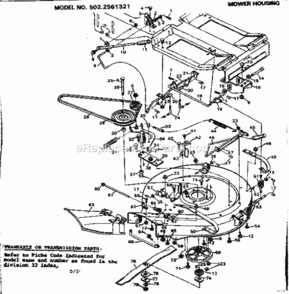 Page D Diagram and Parts List for 5022561321  Craftsman Lawn Tractor