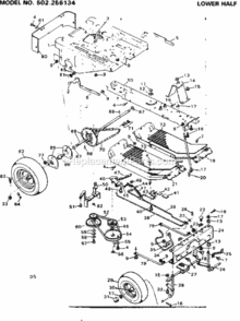 Page D Diagram and Parts List for 502256134  Craftsman Lawn Tractor