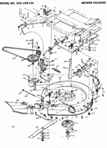 Page E Diagram and Parts List for 502256134  Craftsman Lawn Tractor